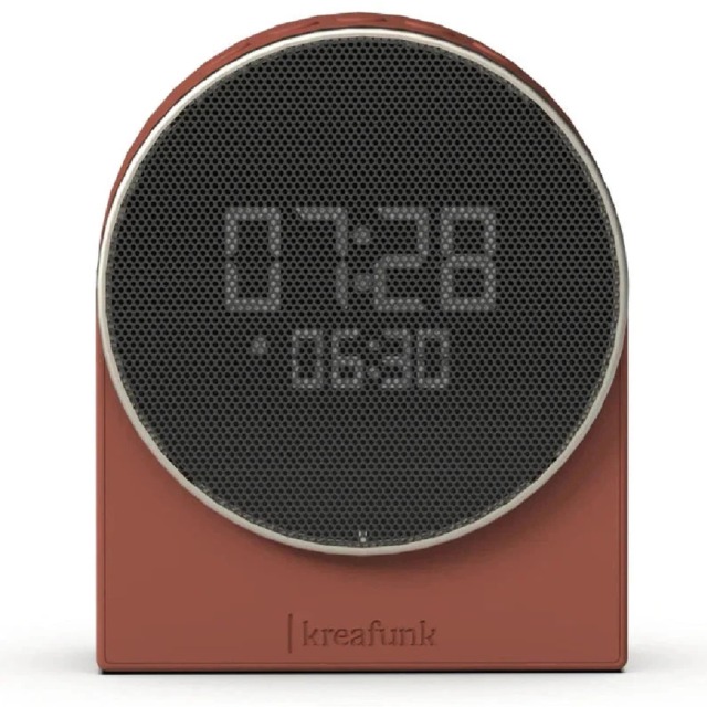 Kreafunk Ivy Alarm Clock with Bluetooth Speaker - Terracotta