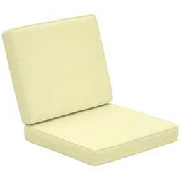 Outsunny Outdoor Seat and Back Cushion Set Replacement Cushions, Cream White