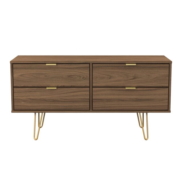 Honshu 4 Drawer Bed Box in Carini Walnut (Ready Assembled) Brown Carini Walnut
