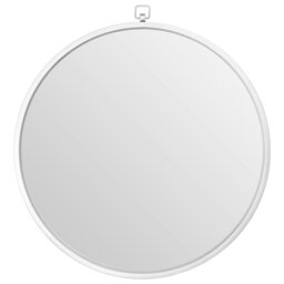 Jacen Silver Metal Frame Round Wall Mirror Silver