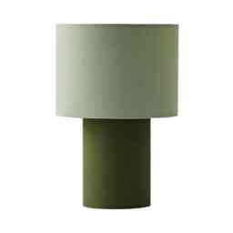 ValueLights Bobby Green Colour Clash Duo Fabric Table Lamp Green