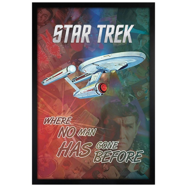 Black Wooden Framed Star Trek Mix and Match Maxi Poster Multi