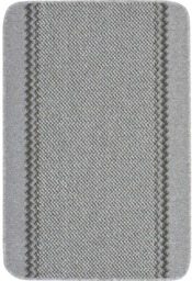 Washable Designer Rugs & Mats Lined Bordered Design in Grey 116G
