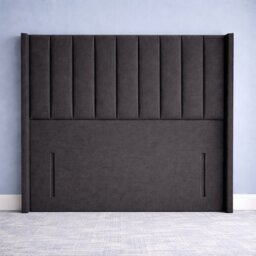 Grey Linen Floorstanding Wing 6FT Superking 54inch Single Headboard