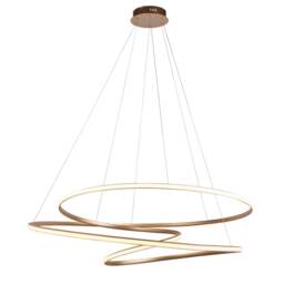 Imola Pendant Ceiling Light Satin Gold Paint & White Silicone