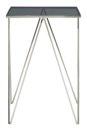 Shalimar Square Triangular Side Table Silver