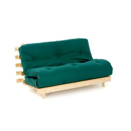 4ft Small Double Futon Mattress And Base Set in Glade Green