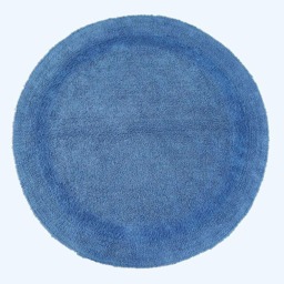 Homescapes Luxury Reversible Round Bath Mat - Cobalt Blue Cobalt Blue