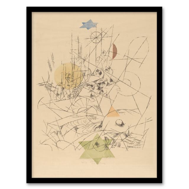 Paul Klee Framed Wall Art Hope and Destruction Abstract Painting Home Décor