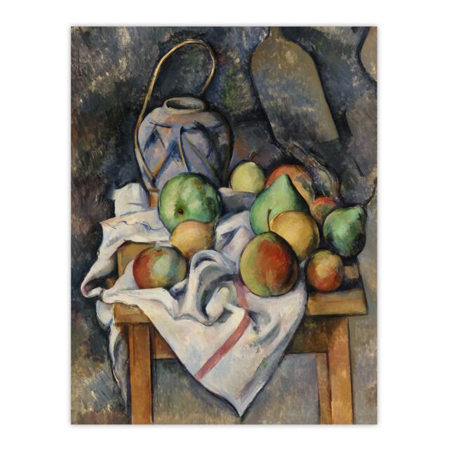 Ginger Jar and Fruit Still Life Paul Cezanne Huge Wall Art Print 18X24 In