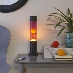 Nova Lava Lamp Purple Liquid/Yellow Wax Black