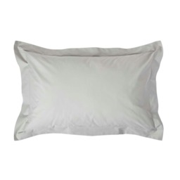 Homescapes Silver Grey Egyptian Cotton Oxford Pillowcase 200 TC - Standard Size