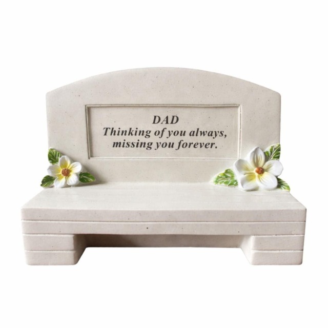 Dad Memorial Bench Plaque 17x13x7cm Graveside Ornament Gift Remembrance
