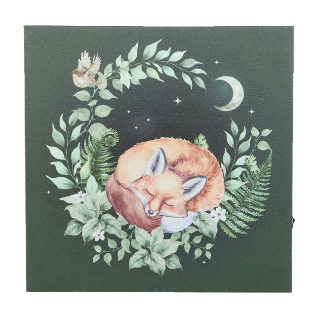 Something Different Canvas Sleeping Fox Plaque - Multicoloured - One Size