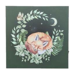 Something Different Canvas Sleeping Fox Plaque - Multicoloured - One Size