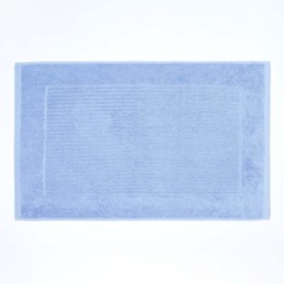 Homescapes Imperial Plain Cotton Bath Mat - Light Blue 50 x 80 cm