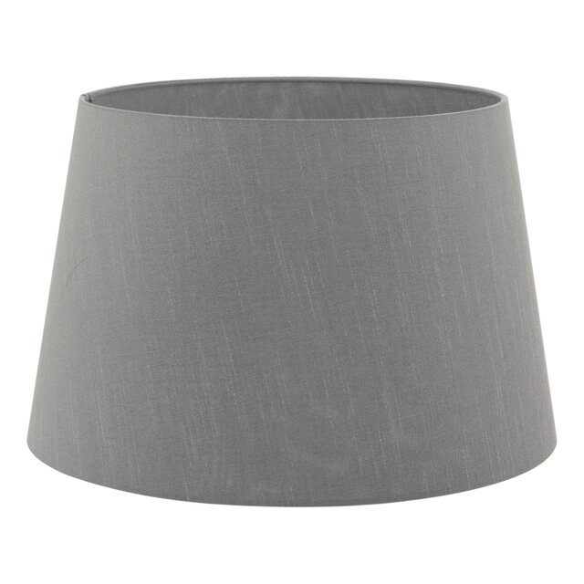 Cezanne Grey Faux Silk Tapered Drum Shade 40cm