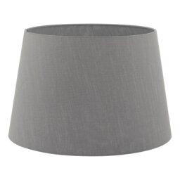 Cezanne Grey Faux Silk Tapered Drum Shade 40cm