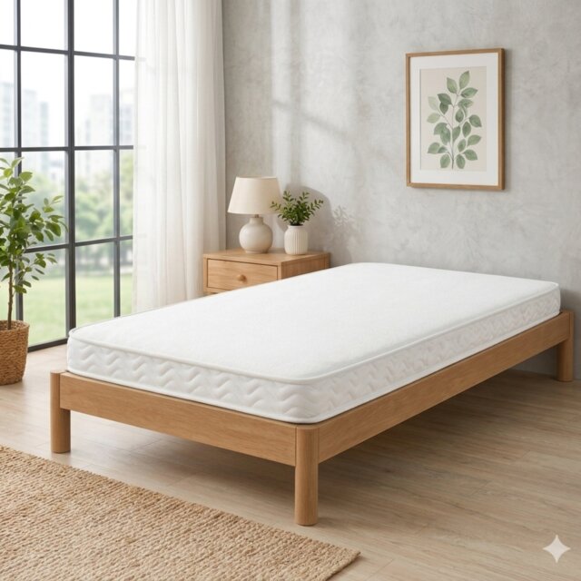 Single Memory Foam Mattress with High Density Foam Base, Approx 5 Inch/13cm Thick, Medium Feel Mattress, Mattress In A Box