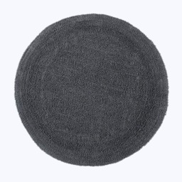 Homescapes Luxury Reversible Round Bath Mat Grey 80 cm
