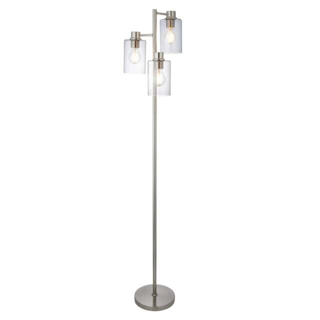 Pagazzi Kingsholm 3 Light Satin Nickel Floor Lamp