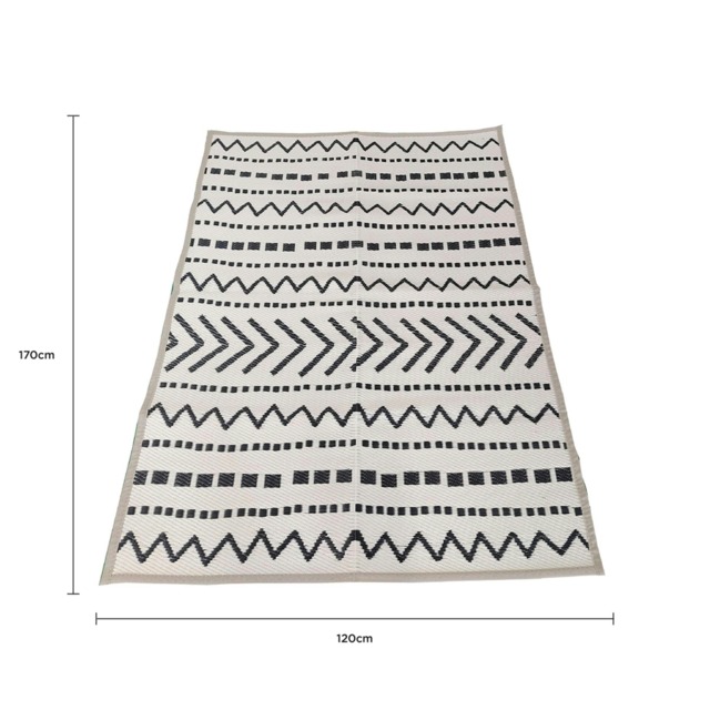 Charles Bentley Moroccan Weatherproof Cream Outdoor Rug 120x170