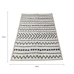 Charles Bentley Moroccan Weatherproof Cream Outdoor Rug 120x170
