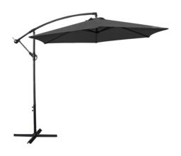 Groundlevel 3M Outdoor Cantilever Banana Garden Parasol Umbrella Black Black