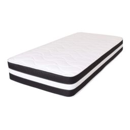 8 Inch Deep Black and White 3D Airflow Micro Quilted Foam Free Mattress Black Small Single