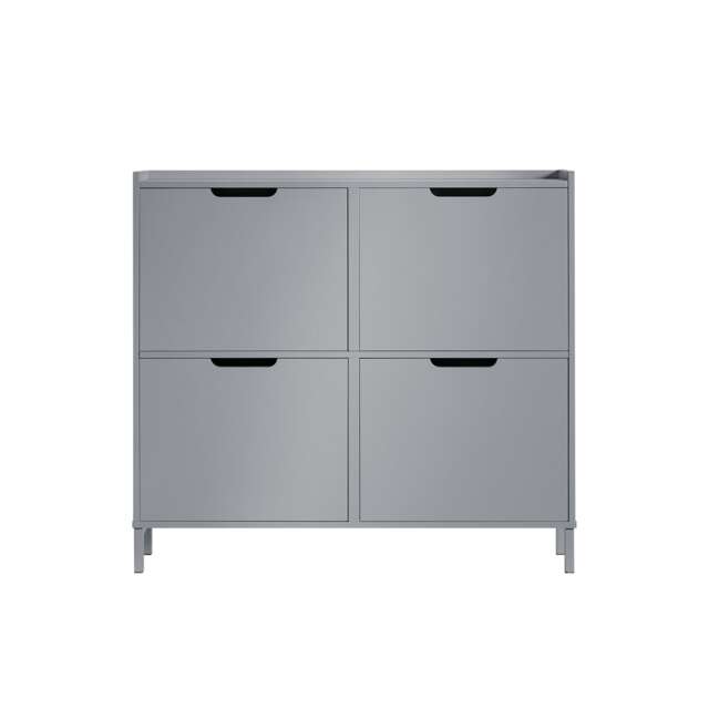 SoBuy FSR100-HG,Narrow Shoe Rack Shoe Cabinet with 4 Flip Drawers