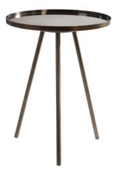 Orsina Corra Black Iron Finish Side Table