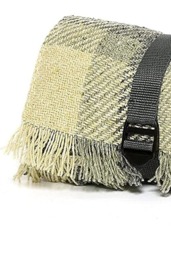 Tweedmill Keith Check Wool Waterproof Picnic Rug - Duck Egg/Charcoal