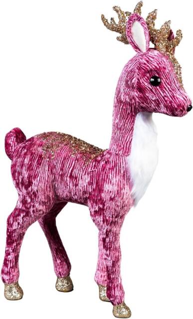 52cm Burgundy Reindeer - Christmas Figurine