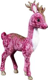 52cm Burgundy Reindeer - Christmas Figurine