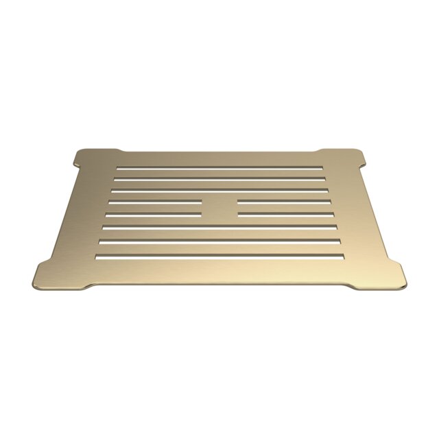 Balterley Resin Slimline Shower Tray Grill Waste with Trap & Top, Fast Flow Design Copper Brushed Brass,White 1