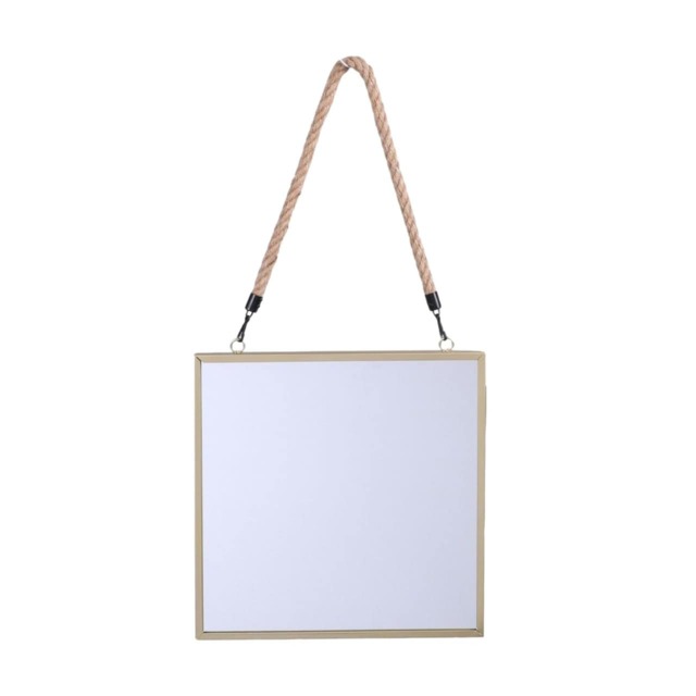 Square Mirror with Rope Black 1