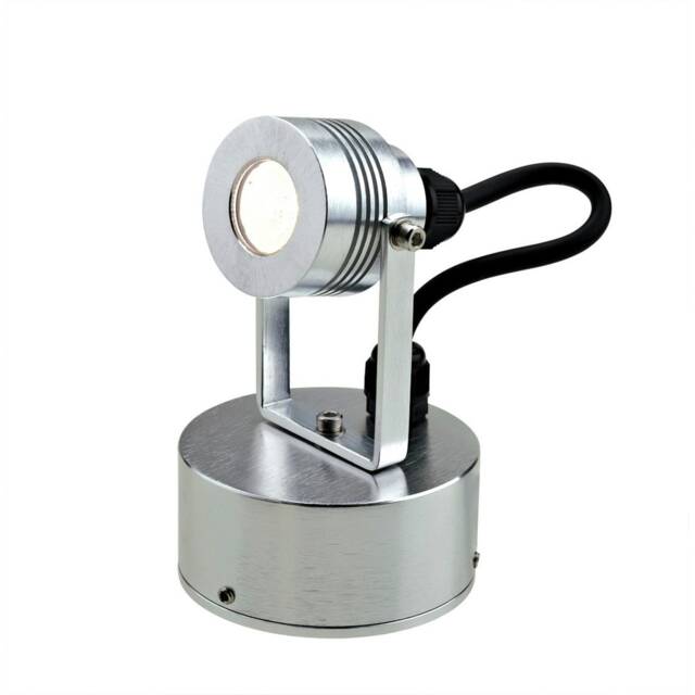 Elite Integrated LED Outdoor Small Spotlight Wall Fitting, Anodised Aluminium, IP54