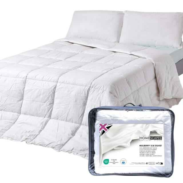 Homescapes Mulberry Silk 13.5 Tog Duvet, King White King