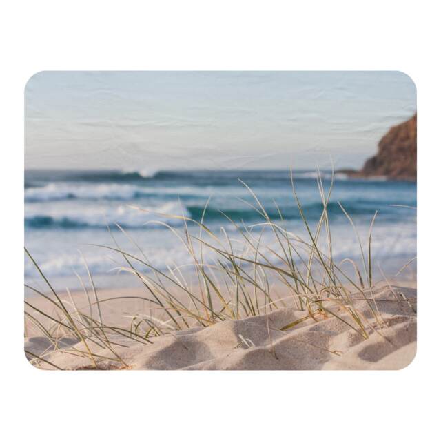 dune grass in Australia with turquoise surf waves of the pacific ocean Designer Blanket Multi