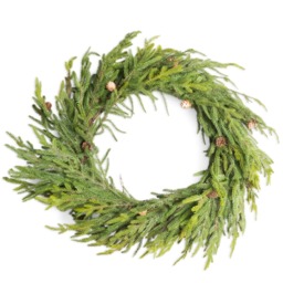Christmas Wreath Set 60cm Hanging Artificial Green Wreath for Christmas Décor