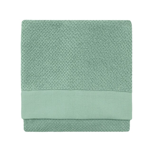 furn. Textured Bath Sheet Smoke Green