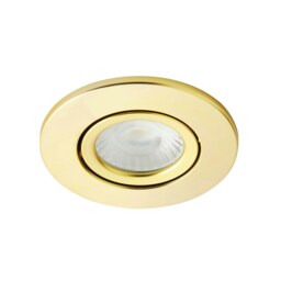 BHS Cal LED Fire Rated IP65 Recessed Spotlight Gold Satin Brass 1
