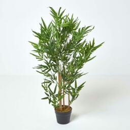 Homescapes Green 3ft Bamboo Tree Artificial Plant with Pot, 95 cm