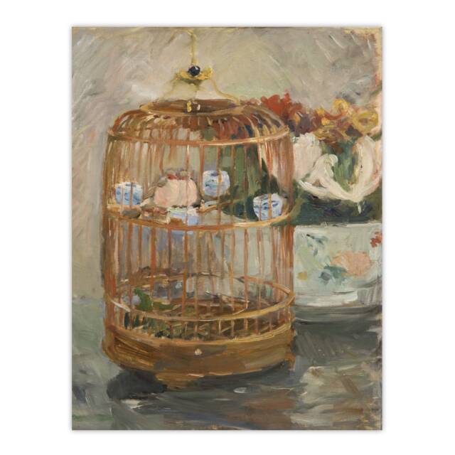 The Bird Cage Still Life Painting Morisot Huge Wall Art Poster Print