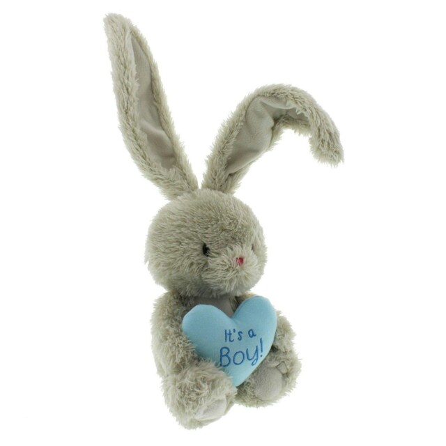 "It's a Boy - Bebunni Rabbit Medium with heart 8"" New Born Baby Toy Plush Gift"