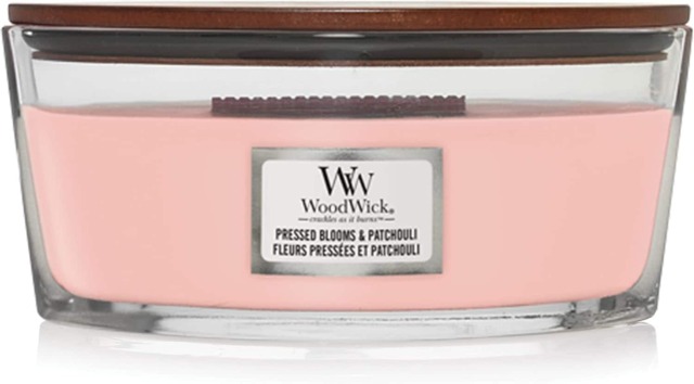 WoodWick Ellipse Scented Candle with Crackling Wick Pressed Blooms & Patchouli Up to 50 Hours Burn Time