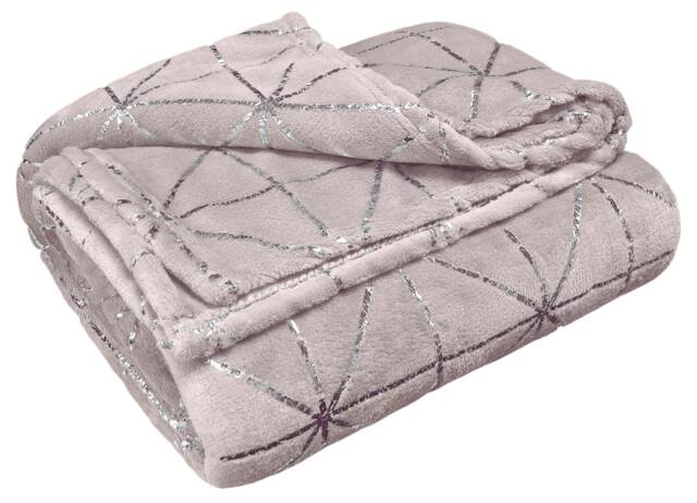 Intimates Vera Foil Printed Geometric Throw - 127cm x 152cm