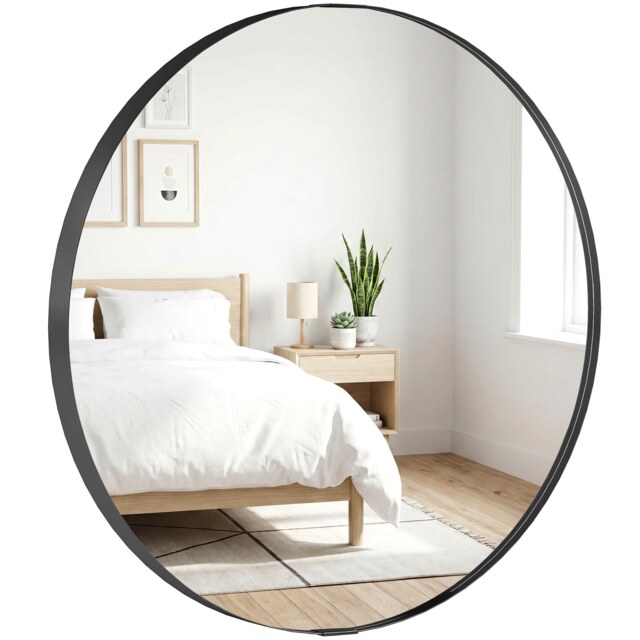 HOMCOM Wall Mirror 61 cm, Wall Mounted Bathroom Mirror