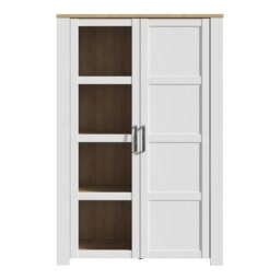 Bohol Display Cabinet inc. 2x LED Lights in Riviera Oak/White