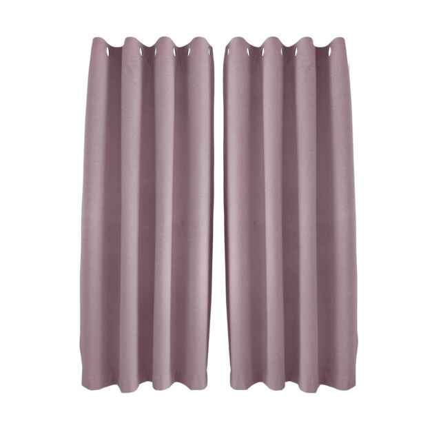 Lavender Pink Linen Blackout Curtains - 46 x 54 Inch Drop - 2 Panel Pink One Size
